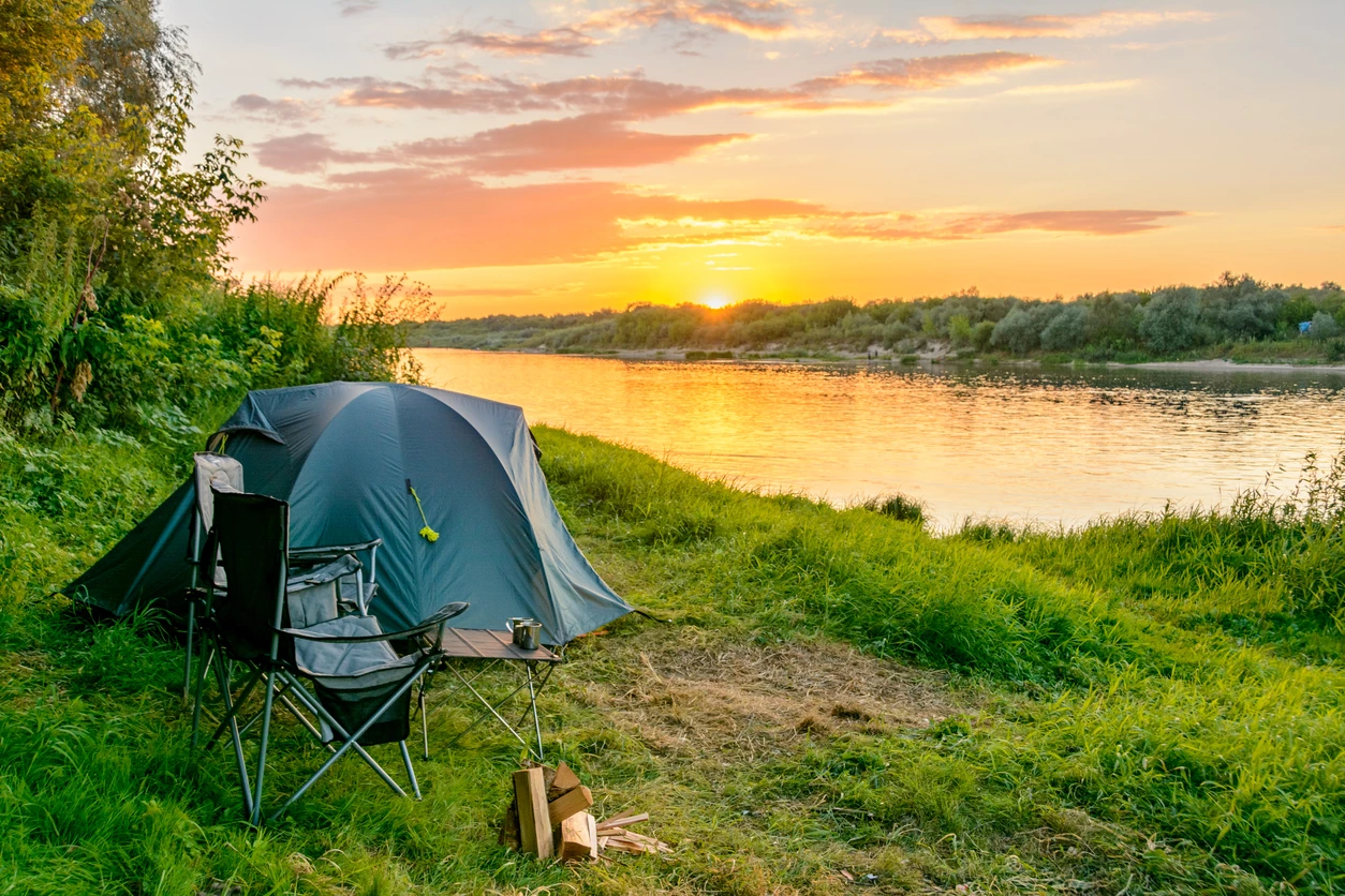 Camping on the River of Ganga