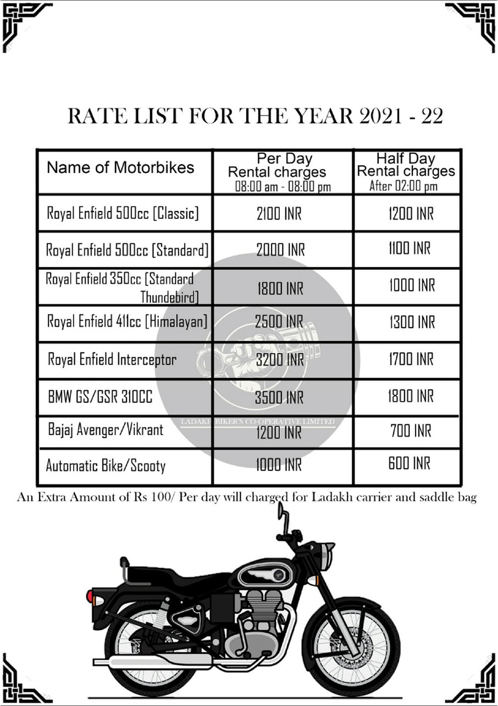 Taxi, Self Drive and Bike Rental Information