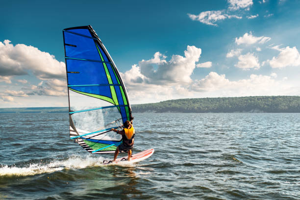 Wind Surfing, Adventure Sport on Water Surface